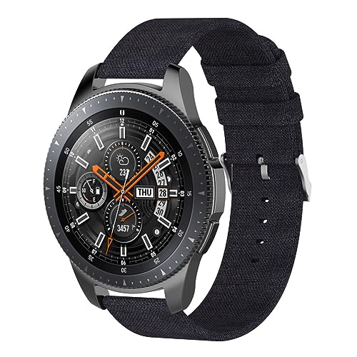 Mikikit Uhrenarmband 42 Mm Nylon-Canvas-Band Ersatz für Smart Watch Bequem Schwarz Zeitloser Stil Mikikit Uhrenarmband 42 Mm Nylon-Canvas-Band Ersatz für Smart Watch Bequem Schwarz Zeitloser Stil von Mikikit