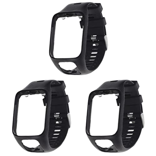Mikikit 3 Stück Elastisches Smartwatch-Armband Aus Silikon Für Herren Ersatzarmband Für Bequeme Passform Einfach Einzustellen von Mikikit