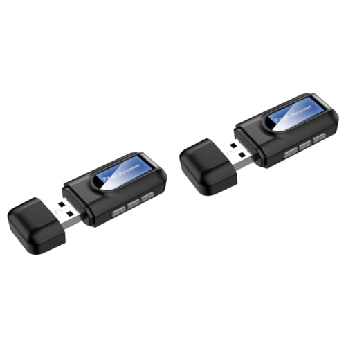 Mikikit Wireless Lautsprecher 2St drahtloser Empfänger-Sender kabelloser Adapter Audiosender USB-Dongle Audio-Adapter Anzeigebildschirm Startprogramm Kabellose Lautsprecher von Mikikit