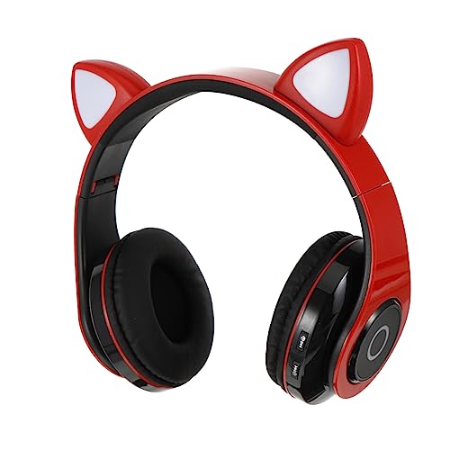 Mikikit -kopfhörer Verstellbarer Kopfhörer Over-Ear-kopfhörer Cartoon-kopfhörer Cartoon-funkkopfhörer Faltbares Gaming-Headset Kopfhörer Mit Katzenohren Kabellos Abs Kätzchen Kind von Mikikit