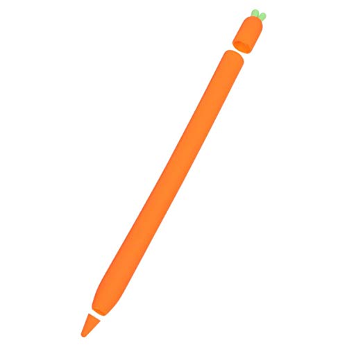 Stift Hüllen Silikonhalterhülse für Bleistift 2. Generation: Hautbezug Magnethülle rutschfeste Griffe Nette Karottenzubeh?r Kompatibel für Bleistift 1/2- Orange Orange Bleistift von Mikikit