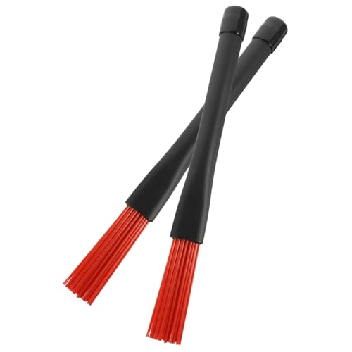 Mikinona 1 Paar Drumstick Bundle Trommelbürste Ergonomischer Halter Kehrschaufel Rack Sticks Anfänger Jazz Vinyl Drum Bürsten Motorband Markierungsteil Kit von Mikinona