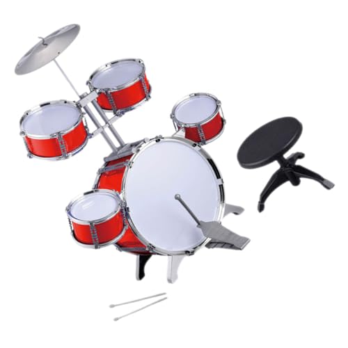 Mikinona 1 Satz Satz Schlagzeug Musikalisches Trommelspielzeug Jazz-Trommel Percussion-Musik- für Musikinstrumente Percussion - Musikalische Trommel Plastik rot von Mikinona