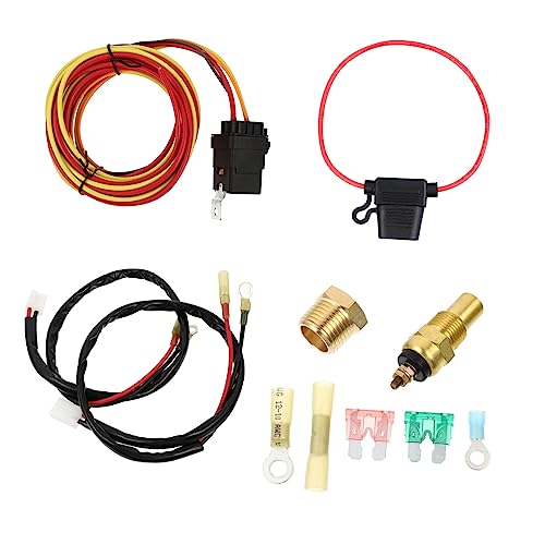 Mikinona Elektronischer Lüfter-Kabelbaum-Kit 1 Set Auto-Verkabelungs-Installationsset robustes Kupfermaterial von Mikinona