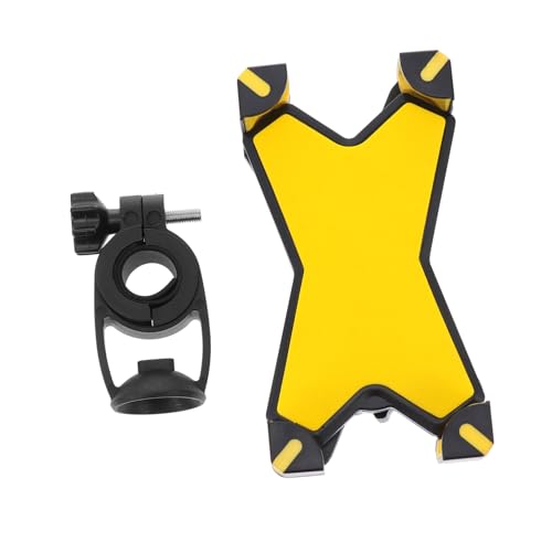 Mikinona 1 Stück Telefonständer Handy -Halterung Fahrrad Lenker Halter Mountainbike handyhalterung Motorroller handyhalterung Motorrad Lenkerhalter Motorrad Telefon unterstützung Abs Yellow von Mikinona