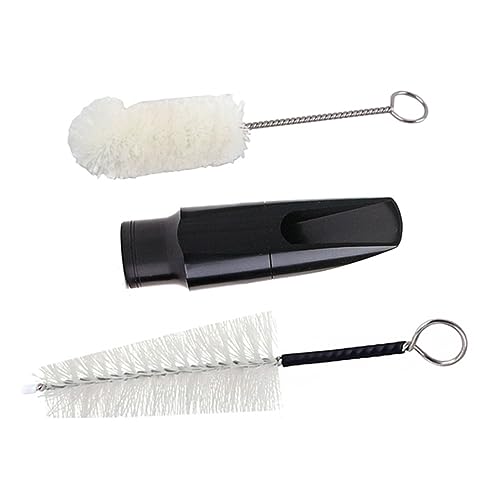 Mikinona 2Stücke Saxophon Mundstück mit Reinigungsbürste Teiliges für Alto Saxophon Musikinstrument Zubehör Sorgt für Sauberen Klaren und Einfache Handhabung Beim Mikinona 2Stücke Saxophon Mundstück mit Reinigungsbürste Teiliges für Alto Saxophon Musikinstrument Zubehör Sorgt für Sauberen Klaren und Einfache Handhabung Beim von Mikinona