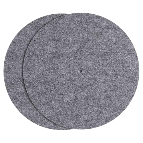 Mikinona 2Stücke Schallplattenmatte Aus Filz Rutschfeste Slipmats Für Vinyl Langlebige Plattentellerauflage Schutz Für Schallplatten Und Optimale Klangqualität von Mikinona
