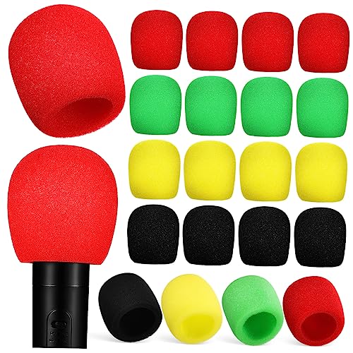Mikinona Universal Mic Covers 32 Stück Set Mikrofon Windschutzkappen Bunt Sortiert Einfach Zu Installieren Ersetzen von Mikinona