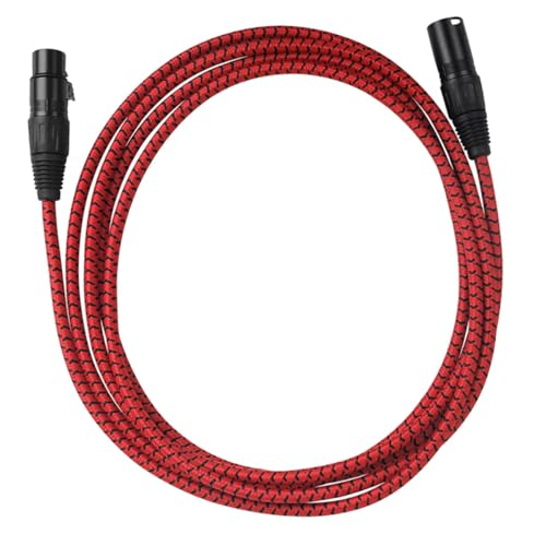 Mikinona 3M Xlr Kabel Männlich Weiblich Mikrofonkabel für Audioverbindungen Rauschunterdrückung Kompatibel mit Gitarre und Bass Stylisches Rotes Design für Auftritte Mikinona 3M Xlr Kabel Männlich Weiblich Mikrofonkabel für Audioverbindungen Rauschunterdrückung Kompatibel mit Gitarre und Bass Stylisches Rotes Design für Auftritte von Mikinona