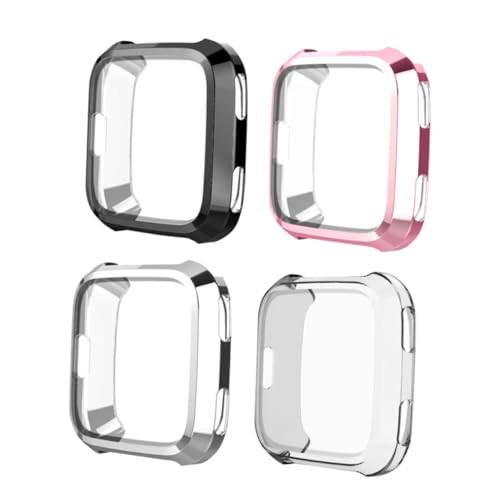Mikinona 4Stücke TPU Schutzhülle Für Smartwatch Kratzfeste Hohlabdeckung Transparent Schwarz Stoßfestes Sportzubehör Für Leicht Einfach Mikinona 4Stücke TPU Schutzhülle Für Smartwatch Kratzfeste Hohlabdeckung Transparent Schwarz Stoßfestes Sportzubehör Für Leicht Einfach von Mikinona