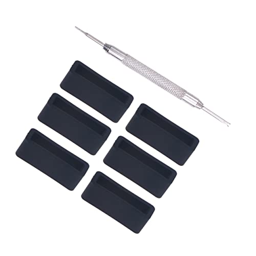 Mikinona 6 Stück Silikonringschnalle Ersatz Uhrenarmband betrachten Black Mikinona 6 Stück Silikonringschnalle Ersatz Uhrenarmband betrachten Black von Mikinona