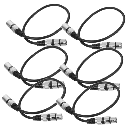Mikinona 6Stücke Xlr Mikrofonkabel Pin Männlich zu Weiblich für Stabile Signalübertragung Sauerstofffreies für Live Auftritte und Aufnahmestudios von Mikinona