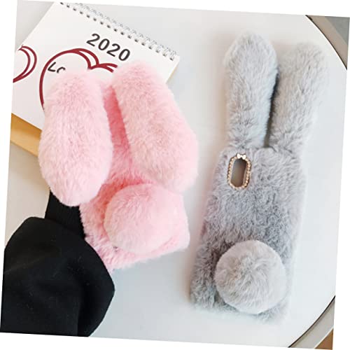 Mikinona Handyhülle Handytasche Bunny Plüsch Telefonhülle rosa Telefonhülle Plüsch-Etui Flauschige Hasenhülle süße Hasen -Telefonhülle Telefonkoffer Hasenfall Light Grey Mikinona Handyhülle Handytasche Bunny Plüsch Telefonhülle rosa Telefonhülle Plüsch-Etui Flauschige Hasenhülle süße Hasen -Telefonhülle Telefonkoffer Hasenfall Light Grey von Mikinona