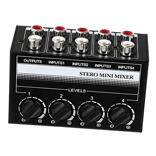 Mikinona Mini Audio Mixer Kanäle Kompakter Audiomischer für PC Stereo Mini Mixer mit Individueller Lautstärkeregelung für Bar und Kleine Mikinona Mini Audio Mixer Kanäle Kompakter Audiomischer für PC Stereo Mini Mixer mit Individueller Lautstärkeregelung für Bar und Kleine von Mikinona
