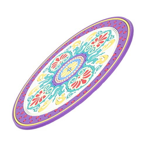 Mikinona Musikschalenmatte Küchenmatten Klangschalen Fliesen Klangschalen Tellermatten Vinyl Musikpad Hartholz Mandala Diamant Untersetzer Musikalische Klangschalenunterlage von Mikinona