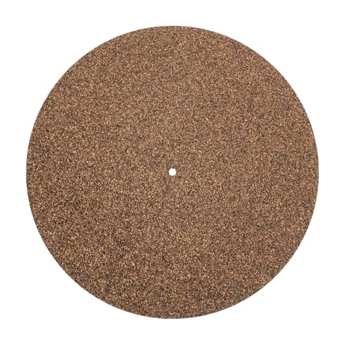 Mikinona Schallplattenmatte aus Kork antirutschmatte vinyl unterlage Vinylschutzmatte Drehscheibe Platte für Plattenspieler plattenheber deko Heim-Disc-Matte Vinyl-Spielermatte Holz Brown von Mikinona