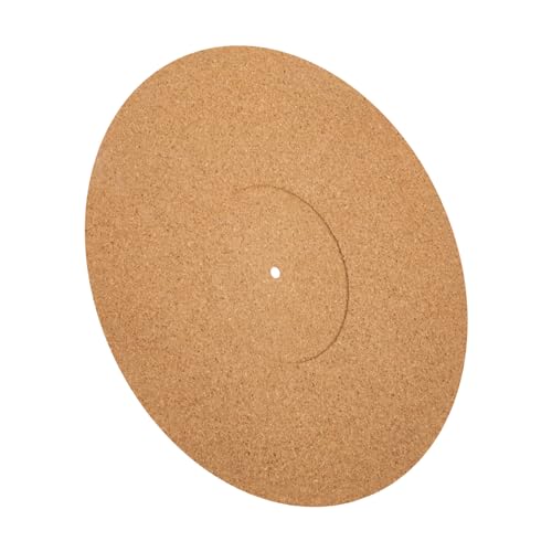 Mikinona Schallplattenmatte aus Kork vinyl unterlage vinyl matte Schallplatten Korkunterlage Korkrücken Kork-Vinyl-Matte antirutschmatte zubehör Heim-Disc-Matte Vinyl-Spielermatte Orange von Mikinona