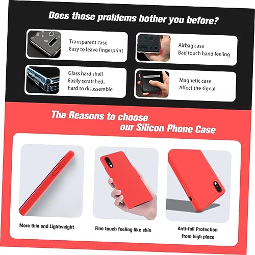 Mikinona Silikon Handyhülle Handyhülle Handyhülle Silikon Handyhülle Rot von Mikinona
