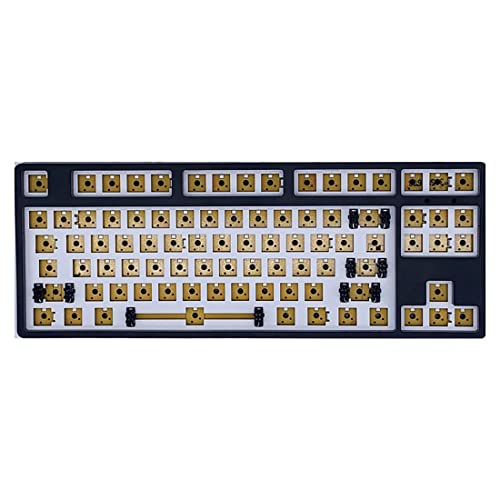 Mechanische Tastatur-Schweißplatte mit 87 Tasten, Hot-Swap, DIY, maßgeschneiderte Tastatur, Typ C, Schlüssellinien-Trennung, Schwarz von Mikiso