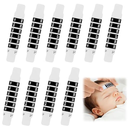 10 PCS Forehead Head Strip,Stirnthermometerstreifen für Kinder,Schnell Ablesbare Thermometerstreifen,Fieberthermometer Kinder,Stirn Thermometer Streifen,Kinderthermometer für Fieber,Wiederverwendbare 10 PCS Forehead Head Strip,Stirnthermometerstreifen für Kinder,Schnell Ablesbare Thermometerstreifen,Fieberthermometer Kinder,Stirn Thermometer Streifen,Kinderthermometer für Fieber,Wiederverwendbare von Mikiuly