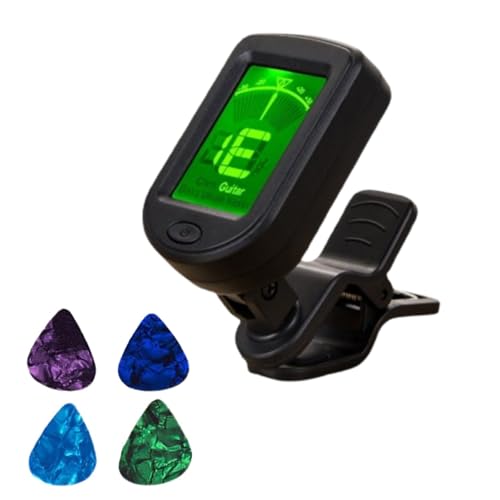 1pc Stimmgerät Gitarre, Tuner Gitarre Stimmgerät Akkurate Chromatic Tuner, Clip-on Stimmgerät Tuner für Gitarre, Violine, Bass, Ukulele, chromatisches Stimmer Farbbildschirm, Plektrum 4 Stück 1pc Stimmgerät Gitarre, Tuner Gitarre Stimmgerät Akkurate Chromatic Tuner, Clip-on Stimmgerät Tuner für Gitarre, Violine, Bass, Ukulele, chromatisches Stimmer Farbbildschirm, Plektrum 4 Stück von Mikiuly