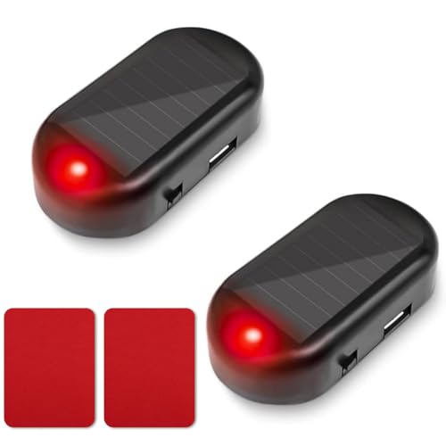 Alarmanlage Auto,2 Stück Solar Power Dummy Auto Alarm,Anti Diebstahl Blinklampe,Auto Alarmanlage Diebstahlsicherung,Alarmanlage Dummy Auto,Autozubehör für die meisten Autos,Rot Alarmanlage Auto,2 Stück Solar Power Dummy Auto Alarm,Anti Diebstahl Blinklampe,Auto Alarmanlage Diebstahlsicherung,Alarmanlage Dummy Auto,Autozubehör für die meisten Autos,Rot von Mikiuly