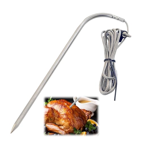 Grill Messfühler, Grill Ersatzsonde, Ersatzsonden Temperaturfühler, Ersatz-Fleischsonde Fleischtemperaturfühler, Temperaturbereich bis 250°C, Grillzubehör, Kompatibel mit Grillthermometer Anschluss Grill Messfühler, Grill Ersatzsonde, Ersatzsonden Temperaturfühler, Ersatz-Fleischsonde Fleischtemperaturfühler, Temperaturbereich bis 250°C, Grillzubehör, Kompatibel mit Grillthermometer Anschluss von Mikiuly