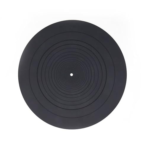 Plattenspieler Plattenmatte,Plattenspieler Matte,Antistatischer Rekordmatte,Silikon Plattenspieler Matte,Schallplatten Slipmat,Verringern Schlag,für Vinyl Schallplattenmatten Ersatzzubehör,Schwarz von Mikiuly