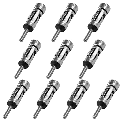 Antennenadapter, Antennenstecker, Antennenkupplung, Antennenadapter DIN Stecker, Antenne Adapter Kupplung, Radioantennenadapter, Autoradio Antennenadapter,ISO Buchse auf DIN Stecker,10pc von Mikiuly