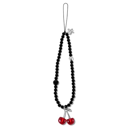 Mikovivi Kirsch-Telefon-Lanyard, Perlen-Telefonarmband Handykette Süß Telefon-Handgelenkband Perlen-Telefonanhänger für Familie Freunde Geburtstag Jahrestag Mikovivi Kirsch-Telefon-Lanyard, Perlen-Telefonarmband Handykette Süß Telefon-Handgelenkband Perlen-Telefonanhänger für Familie Freunde Geburtstag Jahrestag von Mikovivi