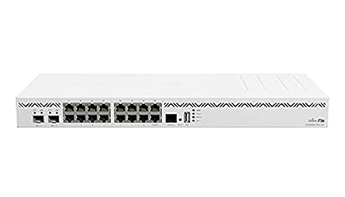 MikroTik CCR2004-16G-2S+ Kabelrouter, 16 Gigabit Ethernet, Weiß von MikroTik