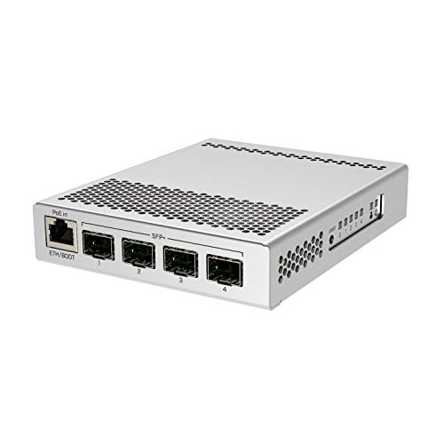 MikroTik CRS305-1G-4S+in Netzwerk-Switch Managed Gigabit Ethernet (10/100/1000) Ethernet-Verbindung, unterstützt Stromversorgung über diesen Port (PoE) Weiß von MikroTik