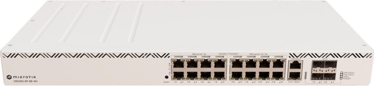 MikroTik CRS320-8P-8B-4S+RM High-Power PoE++ Switch, IEEE802.3bt, 17x Gbit, 4x 10G SFP+ Switche (CRS320-8P-8B-4S+RM) von MikroTik