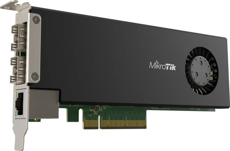 MikroTik Cloud Core Router PCIe-Karte mit 4-Core CPU, 2x 25GB SPF28, 1x 1GB, 4GB RAM Ethernet Router (CCR2004-1G-2XS-PCIE) von MikroTik
