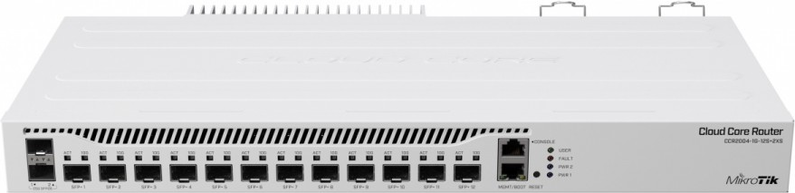 Mikrotik CCR2004-1G-12S+2XS Kabelrouter Gigabit Ethernet Weiß (CCR2004-1G-12S+2XS) von MikroTik