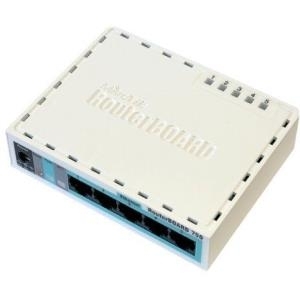 MikroTik RB750r2 hEX lite Router 64MB RAM - 5xLAN - Soho Router - PoE in - plastic case (MT RB750r2) von MikroTik