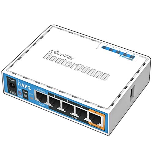 MikroTik RB952Ui-5ac2nD HAP AC Lite Router, 450 Mbit/s, Energie auf Ethernet (PoE) – Access Point (30 – 70 °C, IEEE 802.11 a, IEEE 802.11 ac, IEEE 802.11b, IEEE 802.11 g, IEEE 802.11 N) von MikroTik