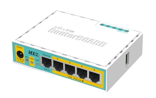 MikroTik Router hEX PoE lite (RB750UPr2) Cranberry von MikroTik