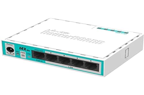 MikroTik Router hEX lite (RB750r2) Weiß von MikroTik