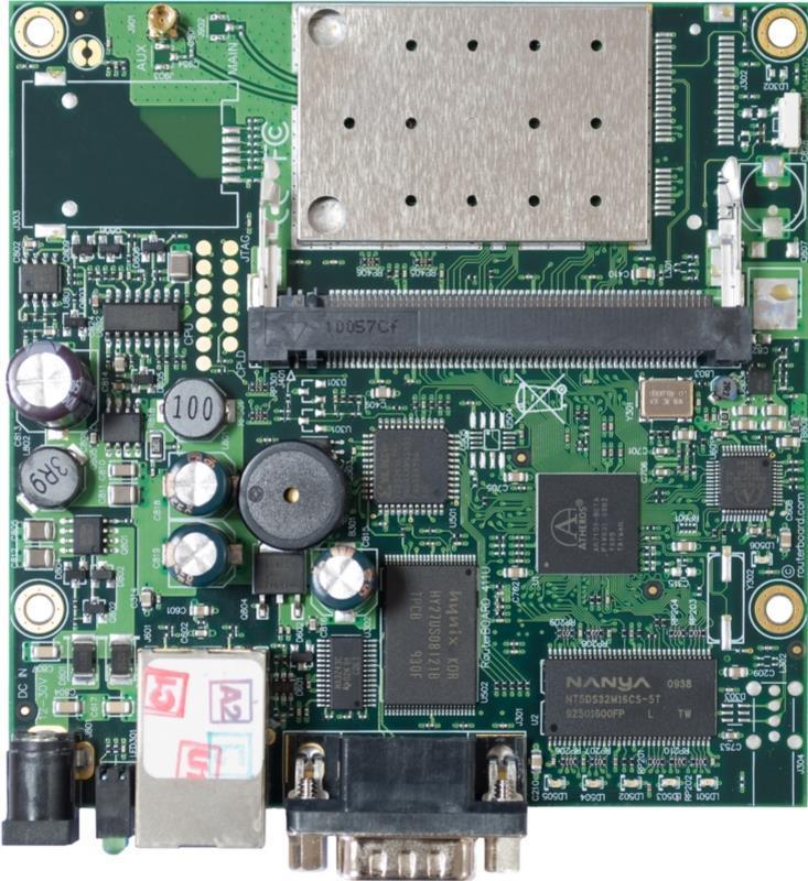 MikroTik RouterBOARD 411 with 300MHz Atheros CPU, 64MB RAM, 1x LAN, 1x miniPCI, WLAN (ROUTERBOARD 411AR-R) von MikroTik