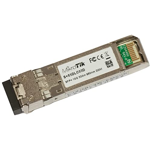 MikroTik RouterBOARD S+85DLC03D, SFP+ transceivers 850nm Dual LC connector for up to 300m, Single Mode fiber connections, with DDM,Data Rate: 10G von MikroTik