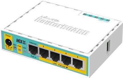 MikroTik RouterBOARD hEX lite RB750UPr2 - Router - 4-Port-Switch (RB750UPr2) von MikroTik
