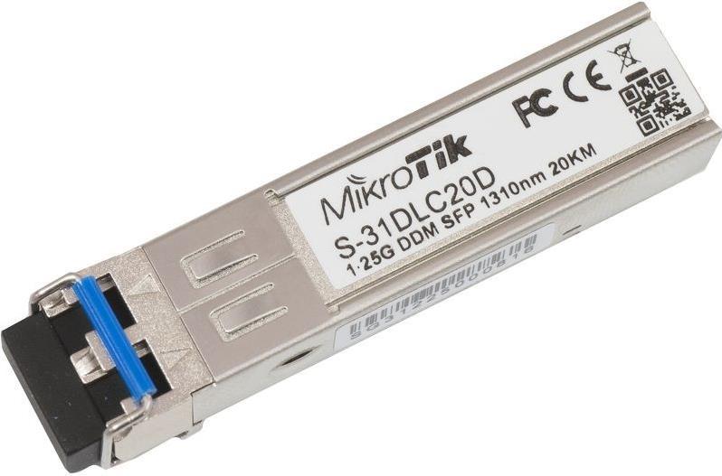 MikroTik S-31DLC20D 1.25G SFP LX-LC (SM) 1310nm 20km DDM for RB260x,RB2011x,CCRx (MT S-31DLC20D) von MikroTik