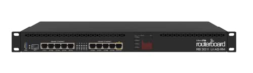 MikroTik rb3011uias-rm Ethernet LAN Black Router – Wired Routers (Black,-30 – 70 °C, 1U, 10/100/1000Base-T (X), 3.0 (3.1 Gen 1), Ethernet (RJ-45)) von MikroTik