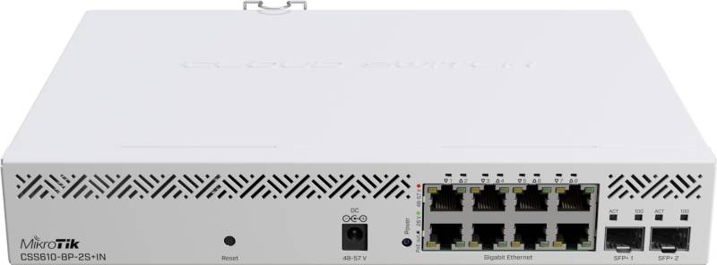 Mikrotik CSS610-8P-2S+IN Netzwerk-Switch Managed Gigabit Ethernet (10/100/1000) Power over Ethernet (PoE) Weiß (CSS610-8P-2S+IN) von MikroTik