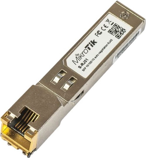 MikroTik S-RJ01 - SFP (Mini-GBIC)-Transceiver-Modul - 1GbE - 10Base-T, 100Base-TX, 1000Base-T - SFP (mini-GBIC) / RJ-45 (S-RJ01) von MikroTik