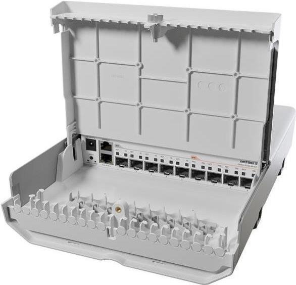Mikrotik netFiber 9 Gigabit Ethernet (10/100/1000) Power over Ethernet (PoE) Weiß (CRS310-1G-5S-4S+OUT) von MikroTik