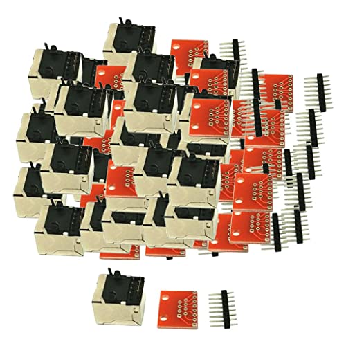 Milageto 30x Kleiner RJ45 8P Stecker Board Modul Linker DIY- Set Kit von Milageto