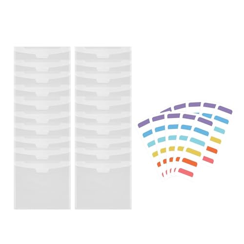 Milageto 36PCS -Dateiordner Dokumente Beutel Mehrzweck tragbar mit 60 Index Tabs A4 Ordner Brieftasche für Fotorechnungsquittungs College Milageto 36PCS -Dateiordner Dokumente Beutel Mehrzweck tragbar mit 60 Index Tabs A4 Ordner Brieftasche für Fotorechnungsquittungs College von Milageto