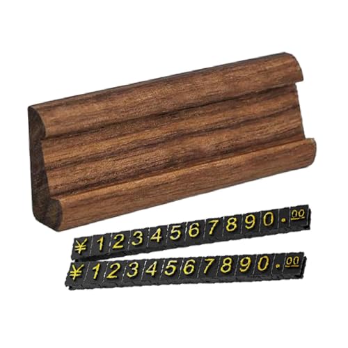 Milageto Preisschilder verstellbar, Stand Etikett Holzausstellungsstandpreisinhaber für Einzelhandelsgeschäfte Zähler, Braunes Gold Milageto Preisschilder verstellbar, Stand Etikett Holzausstellungsstandpreisinhaber für Einzelhandelsgeschäfte Zähler, Braunes Gold von Milageto